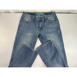 Rock Roll Denim Jeans Mens 34x34 Blue Slim Straight Leg